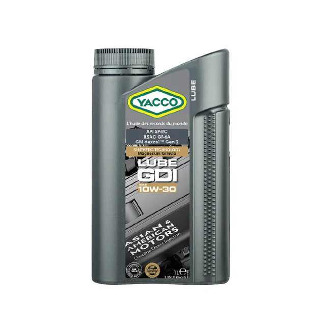 Yacco 100% Synthetic Engine Oil 1L/5L – LUBE GDI SAE 10W30 | Superior Protection for GDI Engines | Auto Supply Ghana