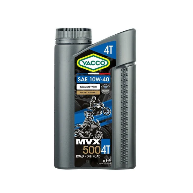 Yacco Synthetic Motorcycle Engine Oil 1L – MVX 500 4T SAE 10W40 | Premium 4-Stroke Motorbike Protection | Auto Supply Ghana