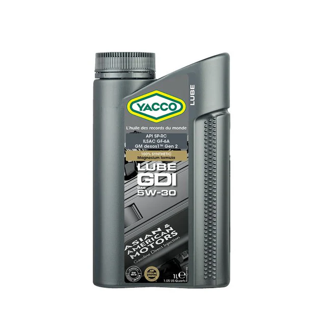 Yacco 100% Synthetic Oil – GDI SAE 5W30 | LSPI Protection & Fuel-Saving Formula for Gasoline Engines | Auto Supply Ghana