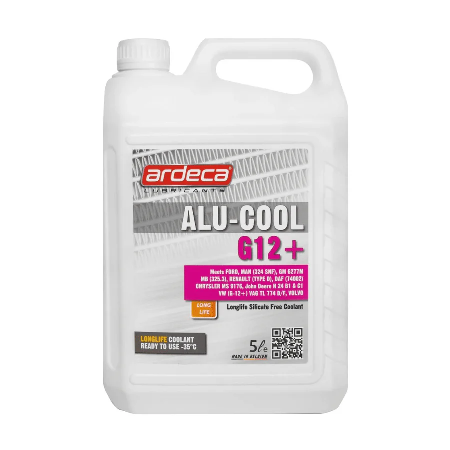 Ardeca Alu-Cool Coolant & Antifreeze – G12 (Red) 5L | High-Performance OAT Engine Coolant | Auto Supply Ghana