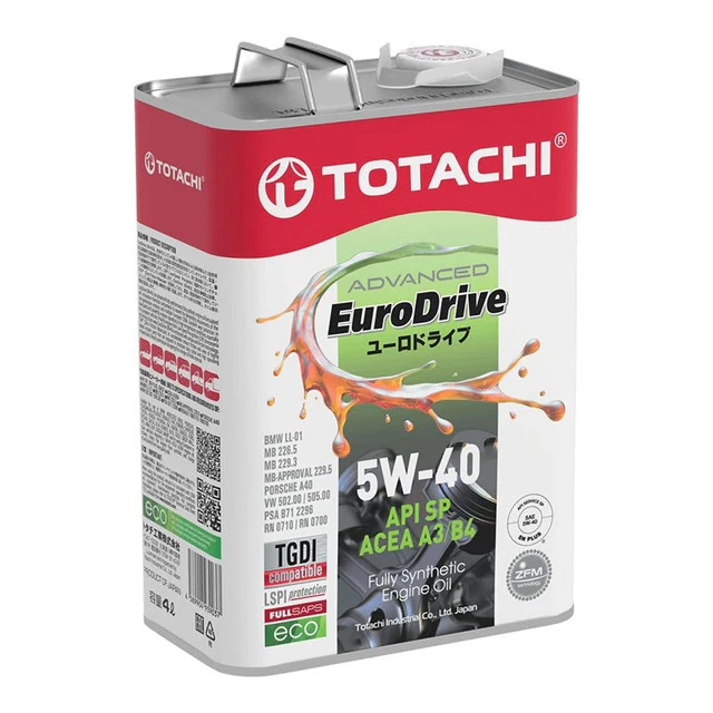Totachi EuroDrive 5W-40 SP A3/B4 Engine Oil | Fully Synthetic High-Performance Oil | Auto Supply Ghana