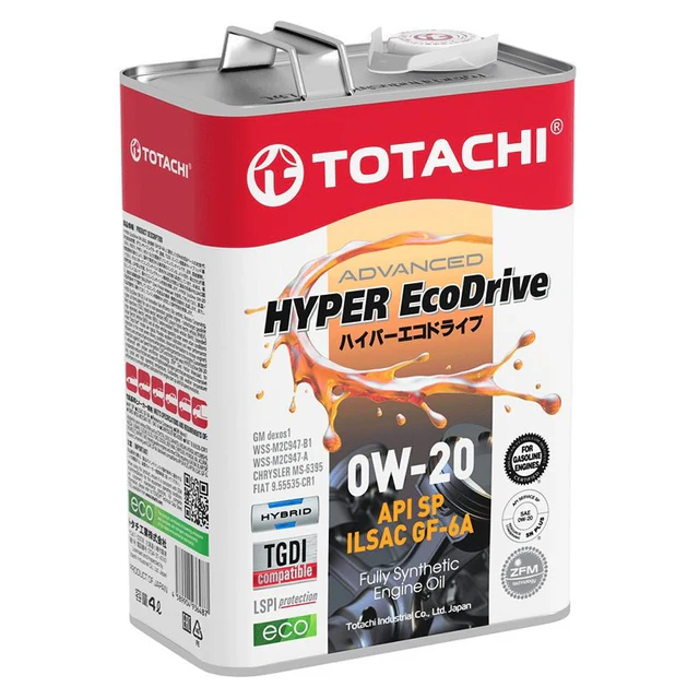 Totachi Hyper Ecodrive 0W-20 Engine Oil | Fully Synthetic Fuel-Efficient Oil | Auto Supply Ghana