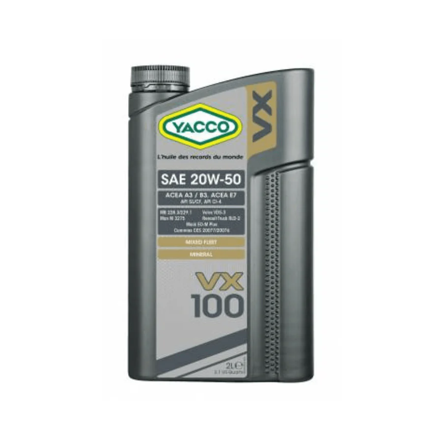 Yacco VX Mineral Engine Oil – VX 100 SAE 20W50 | High-Performance Mineral Oil for Gasoline & Diesel Engines | Auto Supply Ghana