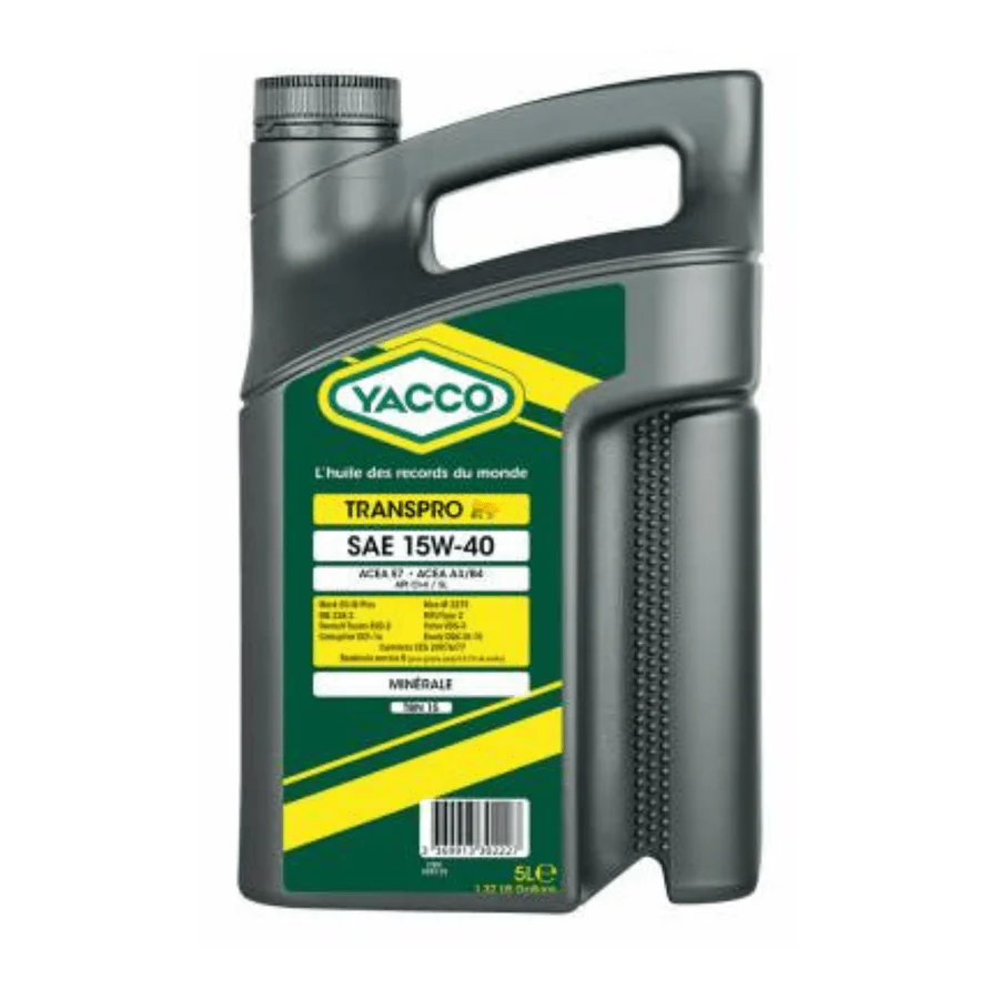 Yacco Premium Mineral Engine Oil – TRANSPRO 15 SAE 15W40 | Durable Diesel & Gasoline Engine Oil | Auto Supply Ghana