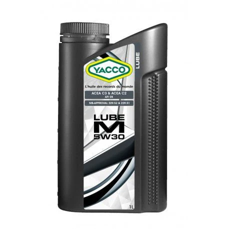 Yacco 100% Synthetic Engine Oil 1L/5L – LUBE M SAE 5W30 | Mid SAPS Fuel Economy Oil for Mercedes-Benz | Auto Supply Ghana