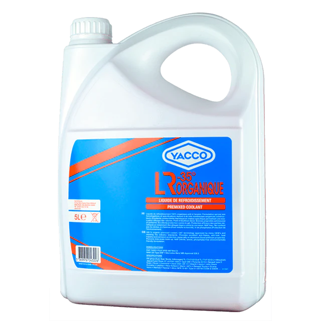 Yacco Organic Anti-Freeze Coolant – LR-35 | 5L Ready-to-Use Coolant | Auto Supply Ghana