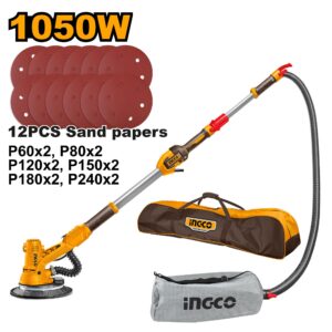 1050W Electric Drywall Sander with Vacuum & LED