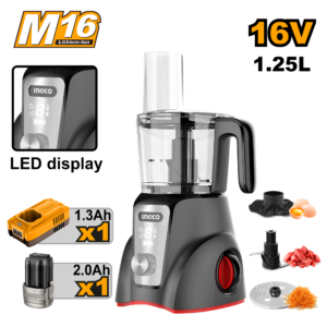 16V Cordless Food Processor 1.25L + Battery – P1C4