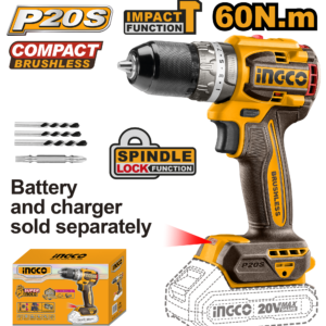 Compact 20V Brushless Cordless Impact Drill 60Nm – P1C5