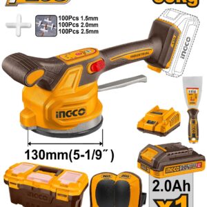 20V Cordless Tile Suction Vibrator C6 - 60kg, 6-Speed, 2.0Ah + Spacers