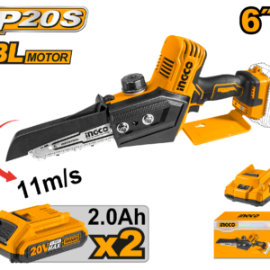 20V Brushless 6" Mini Chainsaw Kit C5 - 11m/s Chain, Auto-Oil, Dual 2.0Ah Batteries