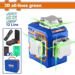3D Green Beam Self-Leveling Laser Level with 360° Coverage