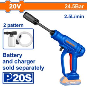 20V Cordless Pressure Washer Sprayer - 24.5 Bar, 2.5 L/min, 3m Hose, Foam Cannon