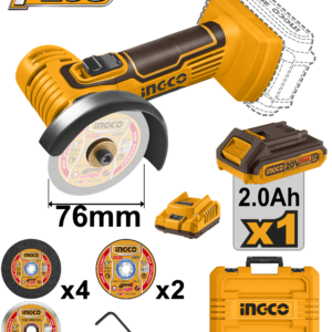 20V Cordless 3" Mini Cut-Off Tool Kit - 19500 RPM, 76mm Discs, 2.0Ah Battery