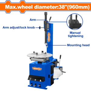 Semi-Automatic Car Tire Changer - 38" Wheel, 0.75kW, 8 Bar
