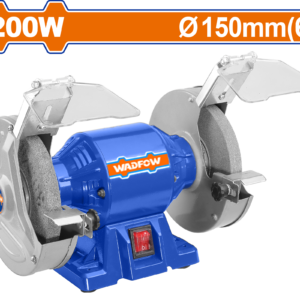 200W Bench Grinder with 150mm Wheels - 2900 RPM, Adjustable Rests, Shields