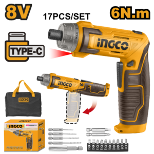 Adjustable Handle 8V Lithium-Ion Cordless Screwdriver with USB-C Charging – C20