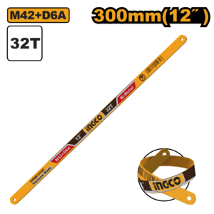 32T Bi-Metal Hacksaw Blades 300mm (12") - M42+D6A, 5-Pack