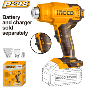 Professional 20V Lithium-Ion Heat Gun with Multiple Nozzles – C10