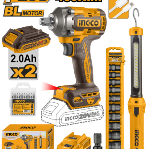 20V Cordless 2-Piece Combo Kit – Impact Wrench and LED Work Lamp