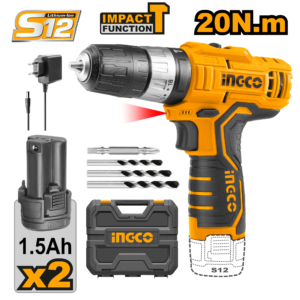 Compact 12V Lithium-Ion Cordless Impact Drill with 20Nm Torque – C5