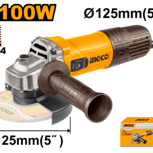 1100W Angle Grinder - 125mm Disc, 12,000 RPM, M14 Spindle