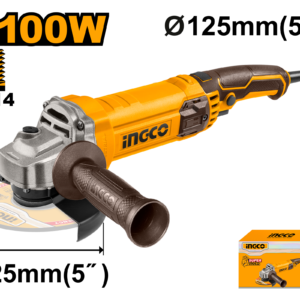 1100W Angle Grinder - 125mm Disc, 12,000 RPM, M14 Spindle