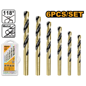6-Piece HSS Twist Drill Bits Set – P40C80