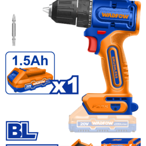 20V Brushless Cordless Drill 50Nm - 2000 RPM, 1.5Ah Battery + Charger