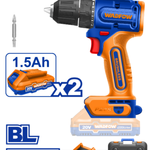 20V Brushless Cordless Drill Kit 50Nm - Dual 1.5Ah Batteries, Case