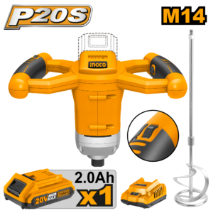 Versatile 20V Lithium-Ion Cordless Mixer with Variable Speed and Aluminum Gearbox