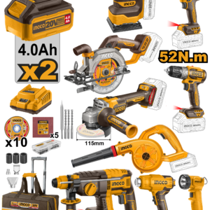 9-Piece Cordless Industrial Combo Kit 20V