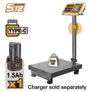12V USB-C Platform Scale 100kg - 20g, 300x400mm, Battery Only