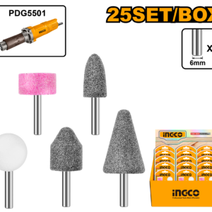 5-Piece Die Grinder Mounted Point Set - 6mm Shank, Larger Sizes