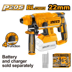 20V Brushless Cordless SDS-Plus Rotary Hammer Bare Tool C4 - 2.0J, 22mm Concrete