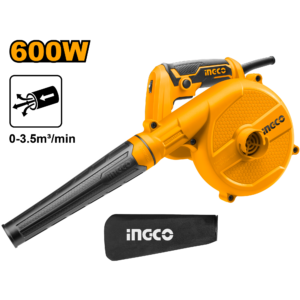 600W Electric Air Blower - Variable Speed, 3.5m³/min, Dust Bag