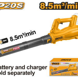 20V High-Volume Cordless Blower Bare - 15000 RPM, 8.5m³/min, 115km/h
