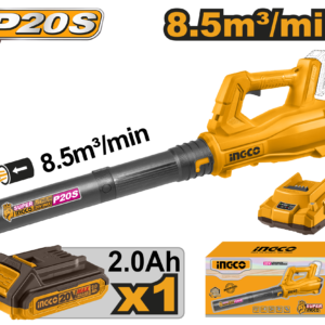 20V High-Volume Cordless Blower Kit - 15000 RPM, 8.5m³/min, 2.0Ah Battery