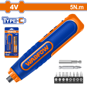 4V Cordless Screwdriver Kit - 260 RPM, 5Nm, LED Indicator, 10 Bits
