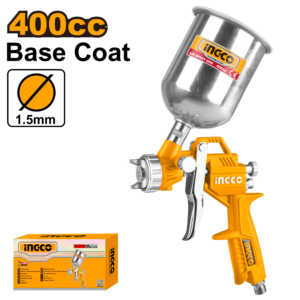 HVLP Air Spray Gun - 1.5mm Nozzle, 400cc Cup, Base Coat
