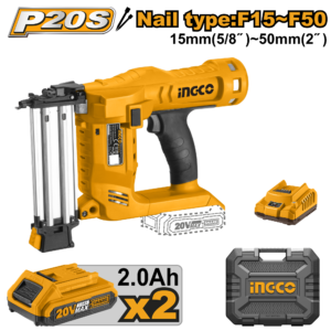 20V Cordless Brad Nailer Kit C4 - F15-F50, 100-Shot, Dual 2.0Ah Batteries