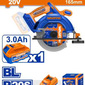 20V Brushless Cordless Circular Saw 165mm - 5200 RPM, 55mm@90°, 3.0Ah Kit