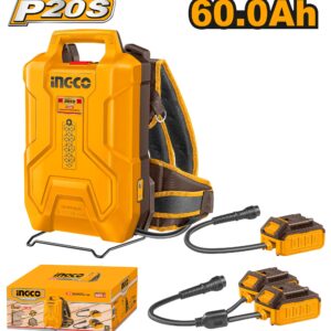 20V Backpack Lithium-Ion Battery Pack - 60Ah/1080Wh Parallel, LED Indicator, P20S