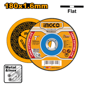 180x1.6x22.2mm Metal & Stainless Steel Cutting Disc (7 inch) - Color Box Pack