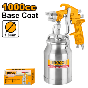 HVLP Air Spray Gun - 1.8mm Nozzle, 1000cc Cup, Wide Pattern