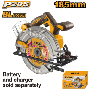 20V Brushless Cordless Circular Saw Bare 185mm - 4800 RPM, 65mm@90°