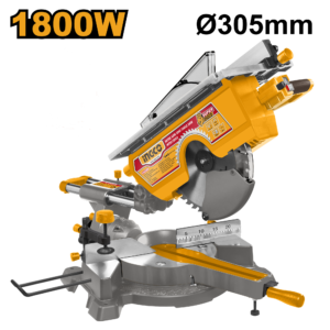 Dual Function 1800W Mitre and Table Saw with 305mm Blade and Sliding Feature