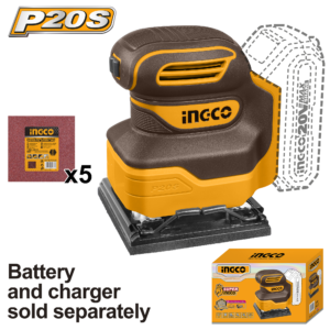 20V Cordless Sheet Sander Bare - 12,000 OPM, 110x100mm, 5 Papers