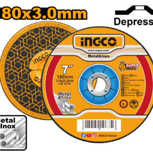 180x3.0x22.2mm Depressed Centre Metal Cutting Disc (7 inch)