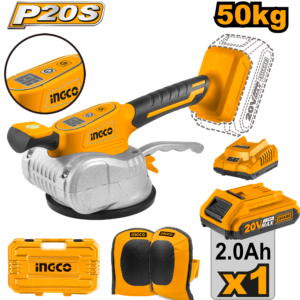 20V Cordless Tile Vibration Leveler P1C5 - 10,000 RPM, 50kg Suction, 2.0Ah Kit